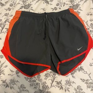 Grey, red & orange Nike Dri-fit shorts